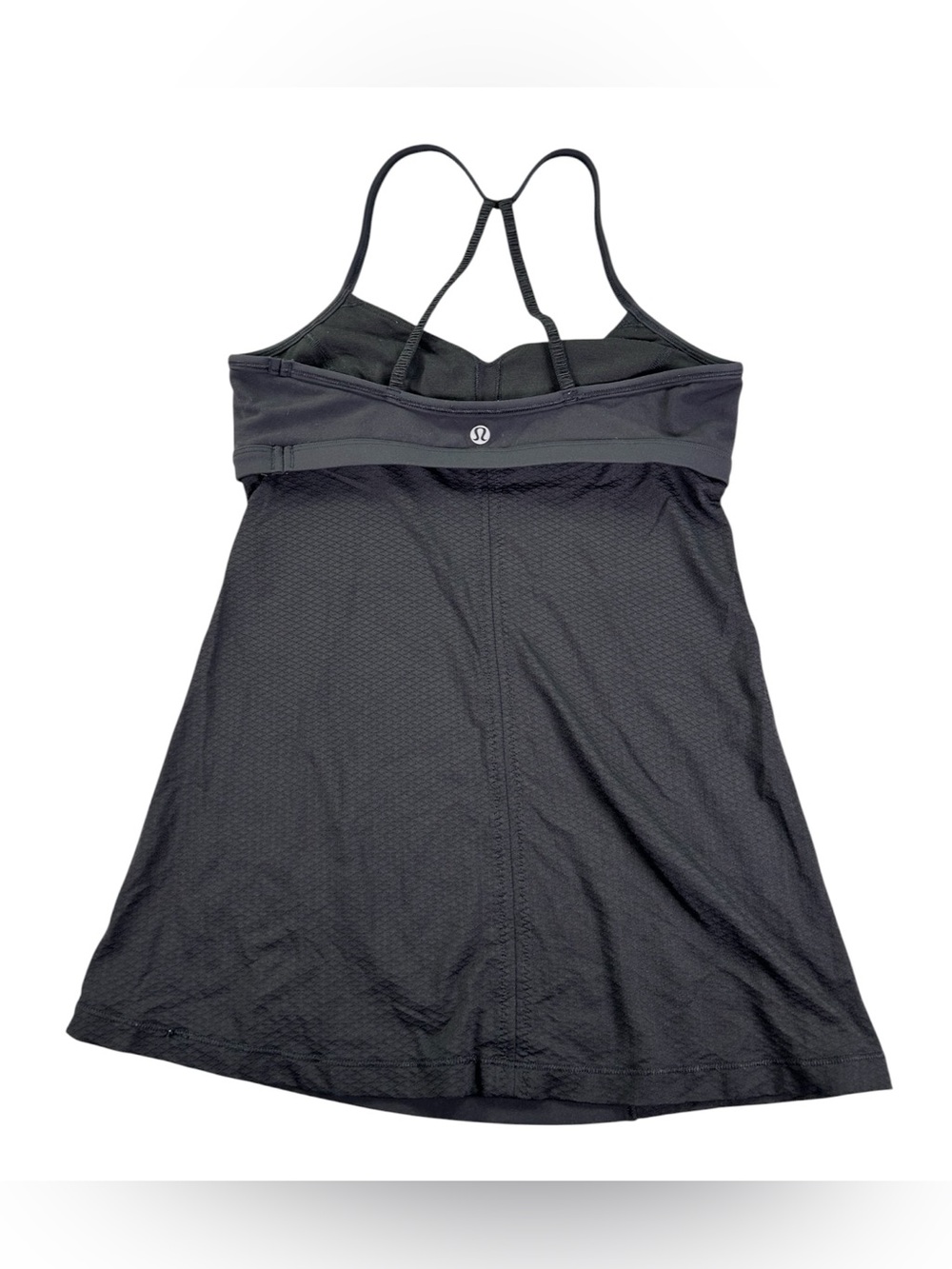 Lululemon Black Mesh Yoga Tank Women’s Est Size 6 Built In Bra
